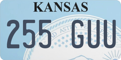 KS license plate 255GUU