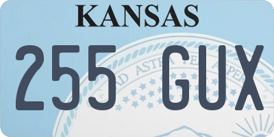 KS license plate 255GUX