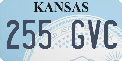 KS license plate 255GVC