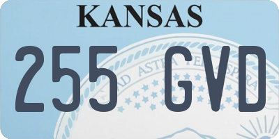 KS license plate 255GVD