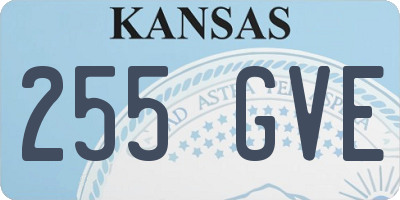KS license plate 255GVE