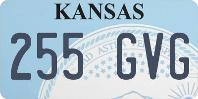 KS license plate 255GVG