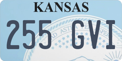KS license plate 255GVI