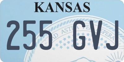 KS license plate 255GVJ