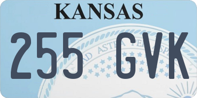 KS license plate 255GVK