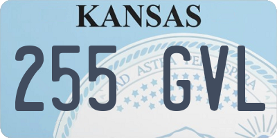 KS license plate 255GVL