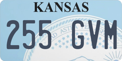 KS license plate 255GVM