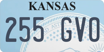 KS license plate 255GVO