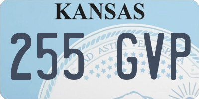 KS license plate 255GVP