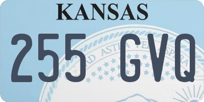 KS license plate 255GVQ
