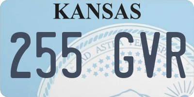 KS license plate 255GVR