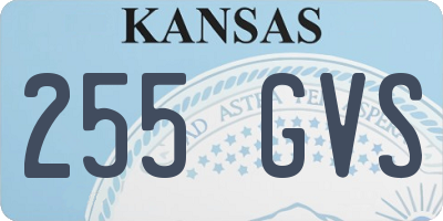 KS license plate 255GVS