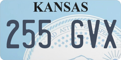 KS license plate 255GVX