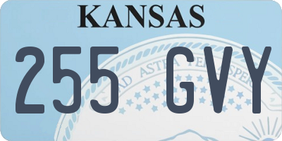 KS license plate 255GVY