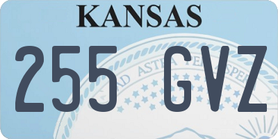 KS license plate 255GVZ