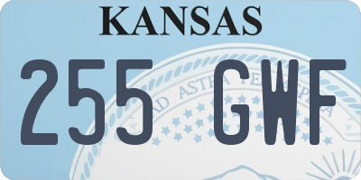 KS license plate 255GWF