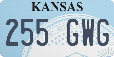 KS license plate 255GWG