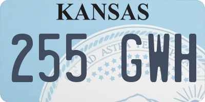 KS license plate 255GWH