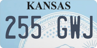 KS license plate 255GWJ