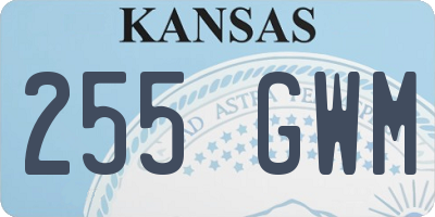 KS license plate 255GWM