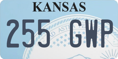 KS license plate 255GWP