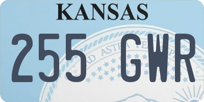 KS license plate 255GWR
