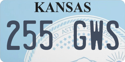 KS license plate 255GWS