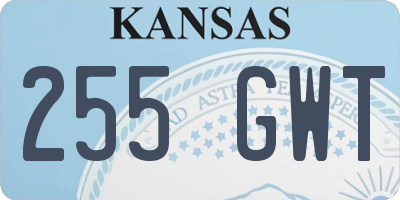KS license plate 255GWT