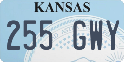 KS license plate 255GWY
