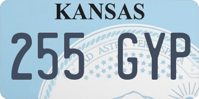 KS license plate 255GYP