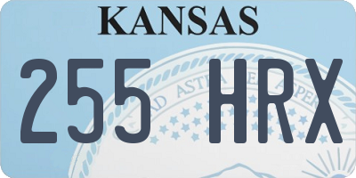 KS license plate 255HRX