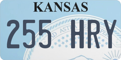 KS license plate 255HRY