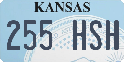 KS license plate 255HSH