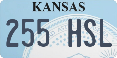 KS license plate 255HSL