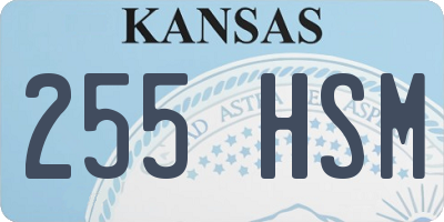 KS license plate 255HSM