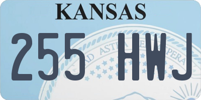 KS license plate 255HWJ