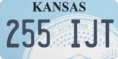KS license plate 255IJT