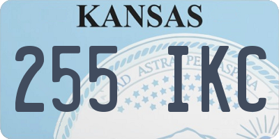 KS license plate 255IKC