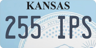 KS license plate 255IPS