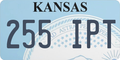 KS license plate 255IPT