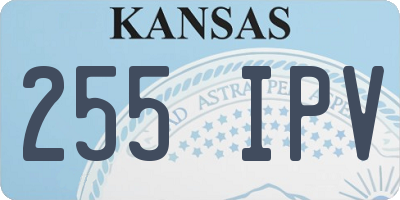 KS license plate 255IPV