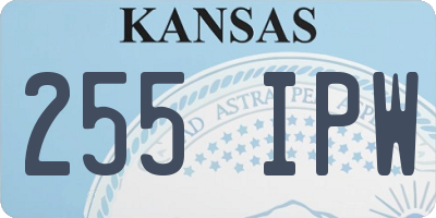 KS license plate 255IPW