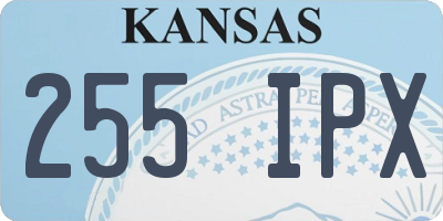 KS license plate 255IPX