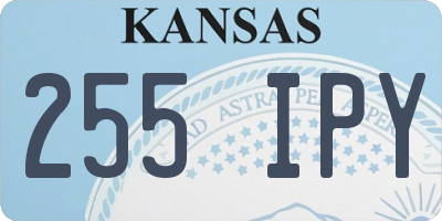 KS license plate 255IPY