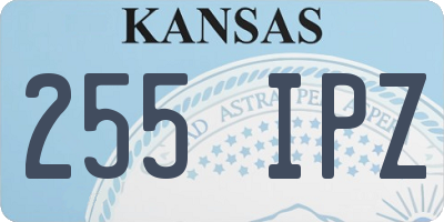 KS license plate 255IPZ