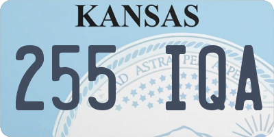 KS license plate 255IQA