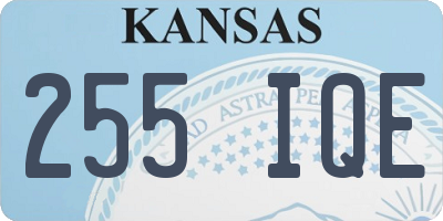 KS license plate 255IQE