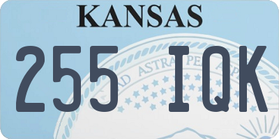 KS license plate 255IQK