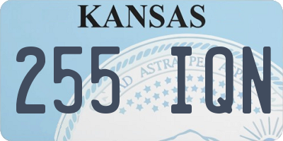 KS license plate 255IQN