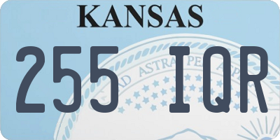 KS license plate 255IQR